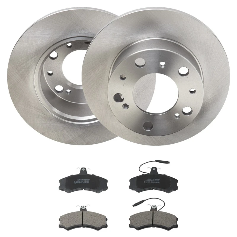 Image of RIDEX 3405B2036 Brake disc and pads set Front Axle, Brake Disc Type: Solid, with integrated wear sensor Brake Set,disc brakes (3405)