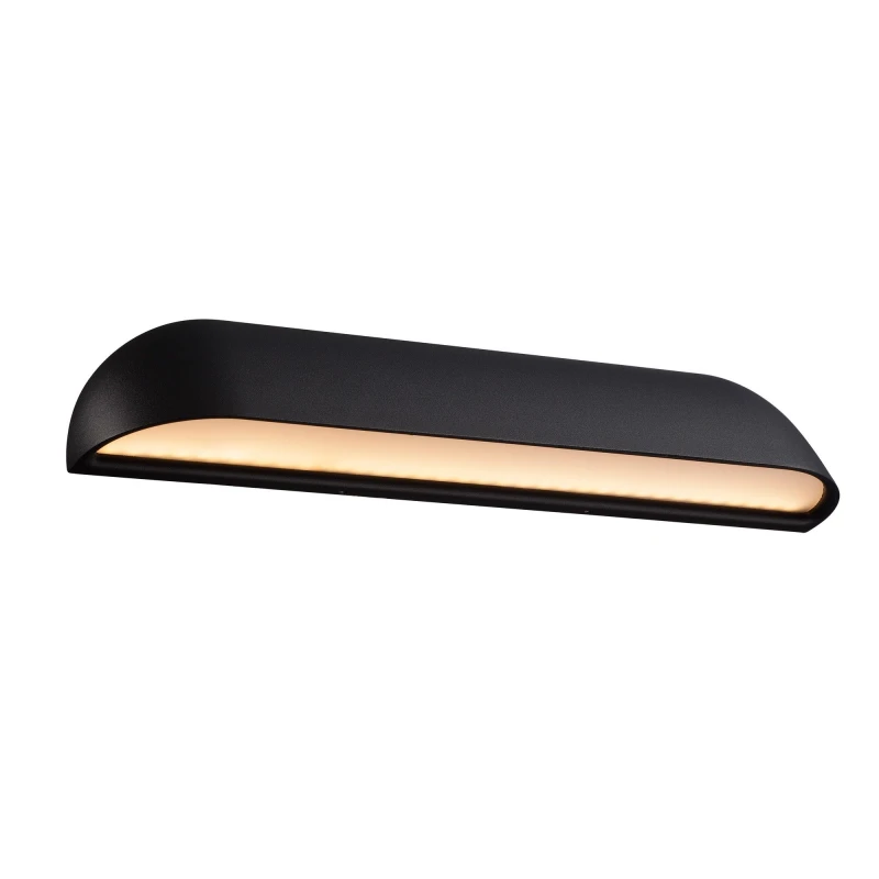 Image of Nordlux Front Outdoor Metal Wall Light Weatherproof Black,mains Led