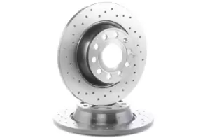 Image of PAIR BREMBO BRAKE XTRA DRILLED DISCS 08.A202.1X
