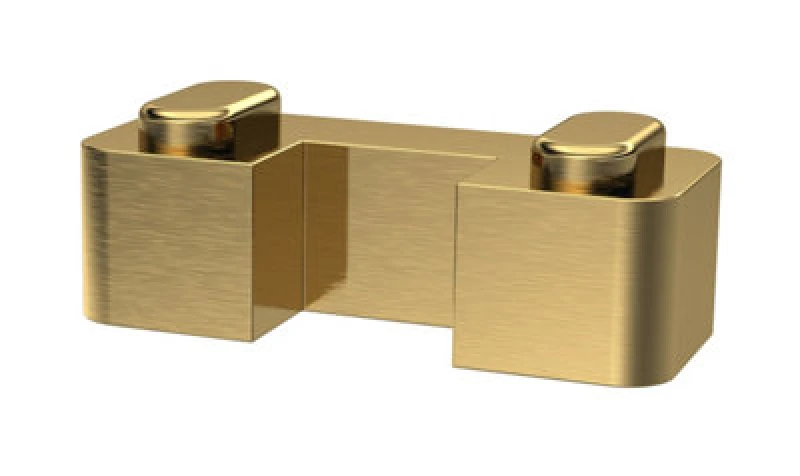 Image of Balterley Wetroom Accessories Screen Support Foot Brushed Brass Metallics unisex