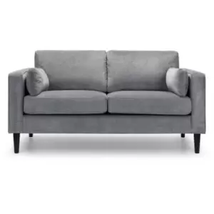 image of Marguerite 2 Seater Dark Grey Chenille Fabric Upholstered