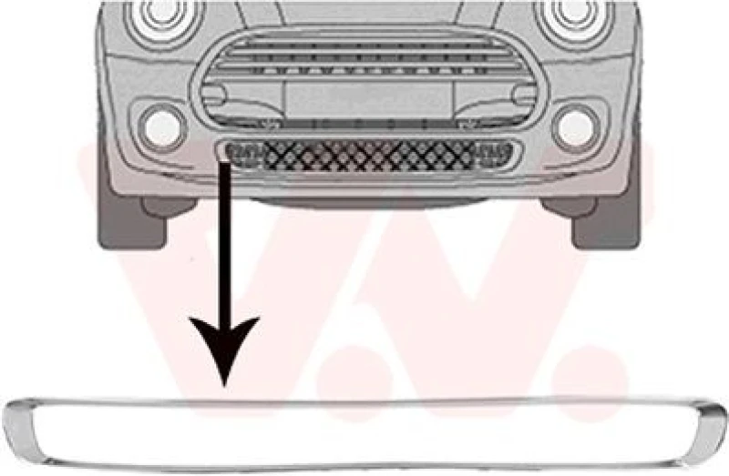 Image of VAN WEZEL Frame, radiator grille VAN WEZEL 0518599