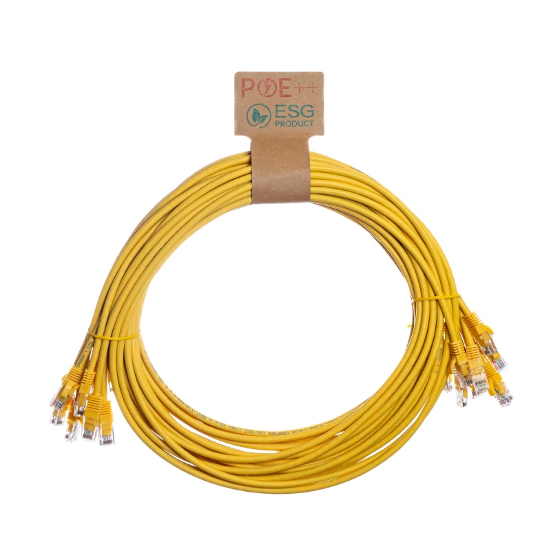 Image of Cablenet Cablenet 0.5m Cat6 RJ45 Yellow U/UTP LSOH 24AWG Snagless Booted Patch Lead (PK10) L60-5005P