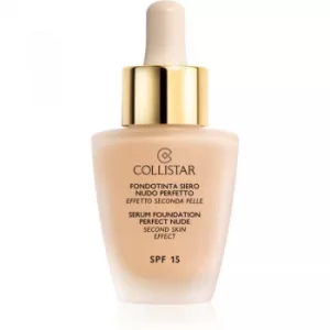 Image of Collistar Serum Foundation Perfect Nude Brightening Foundation for Natural Look SPF 15 Shade 2 Beige 30ml
