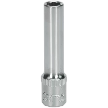 Image of Sealey 1/4" Drive Deep Hexagon WallDrive Socket Metric 1/4" 6mm