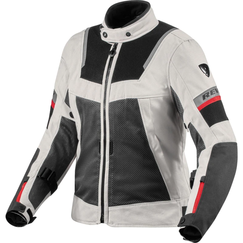 Image of Rev It Tornado 4 H2O Ladies Motorcycle Jacket 36 Silver Black (UK 8) Silver Black