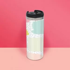 image of Vibrant Dot Pattern Stainless Steel Travel Mug