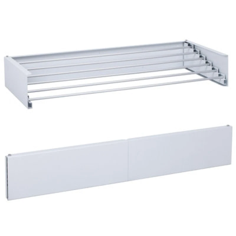 Image of Gr8 Home Wall Mounted Telescopic Drying Rack Clothes Towel Airer Folding Laundry Dryer White unisex