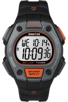 image of Timex TW5K90900 Ironman Classic 30 Digital Watch Black Orange