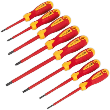 Image of Sealey 8 Piece Magnetic VDE Insulated Screwdriver Set
