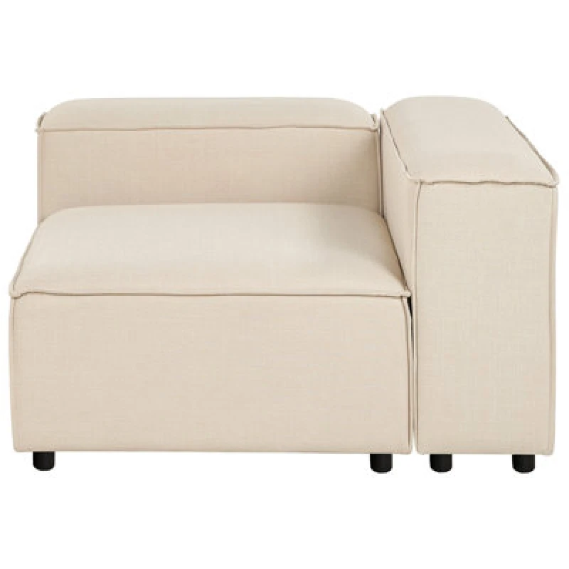 Image of Beliani Corner Seat Ardal Fabric Beige Left Hand