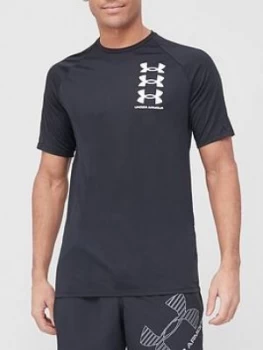 Image of Urban Armor Gear Triple Logo Tech T-Shirt - Black/White, Size XL, Men