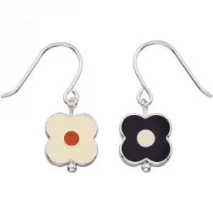 image of Ladies Orla Kiely Silver Plated Abacus Earrings