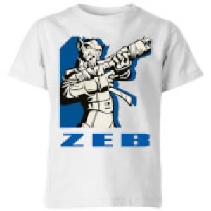 Image of Star Wars Rebels Zeb Kids T-Shirt - White - 11-12 Years