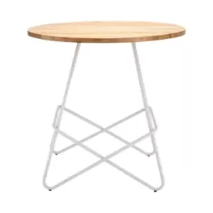 Image of Elm Wood Contemporary Round Dining Table