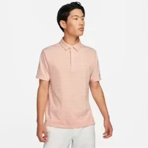 Image of Nike Dri-FIT Player Mens Striped Golf Polo - Orange