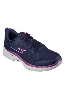 Image of Skechers Go Walk 6 Athletic Hotmelt Trainers, Navy, Size 4, Women