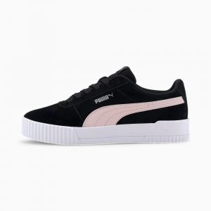 image of PUMA Carina Womens Trainers, Black/Rosewater Size 4 Shoes