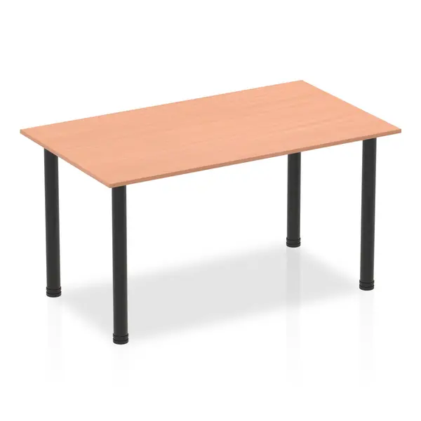 Image of Dynamic Office Solutions Impulse 1400mm Straight Table With Post Leg I003616