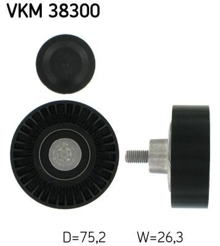 Image of SKF Deflection / guide pulley, V-ribbed belt SKF VKM 38300