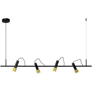 Image of Lucide DUELE - Bar Pendant Light - LED - 4x5W 3000K - Black
