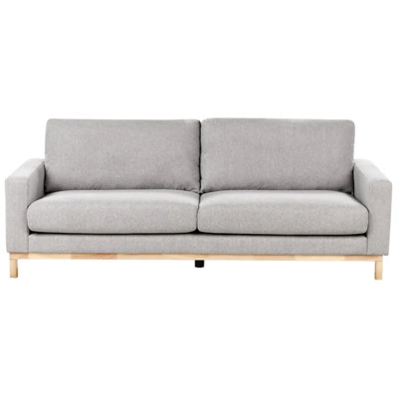 Image of Beliani Sofa 3 Seater Siggard Fabric Grey