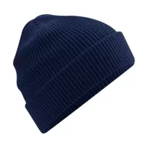 Image of Beechfield Waffle Organic Cotton Beanie (One Size) (Graphite)
