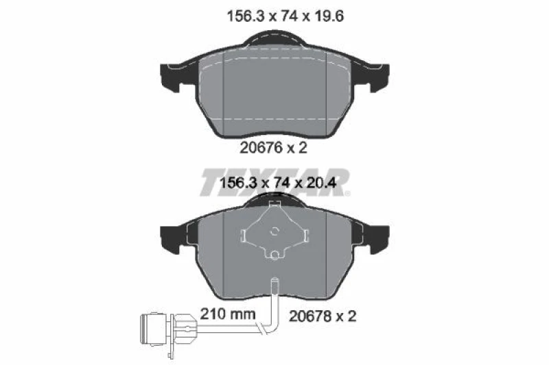 Image of Brake pad set TEXTAR 2067602