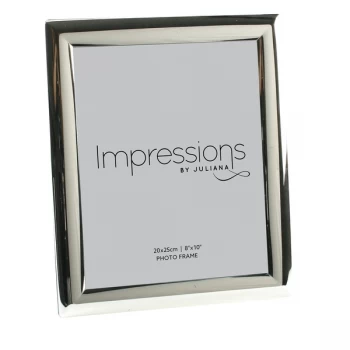 image of 8" x 10" - Impressions Silver Plated Curved Edge Photo Frame