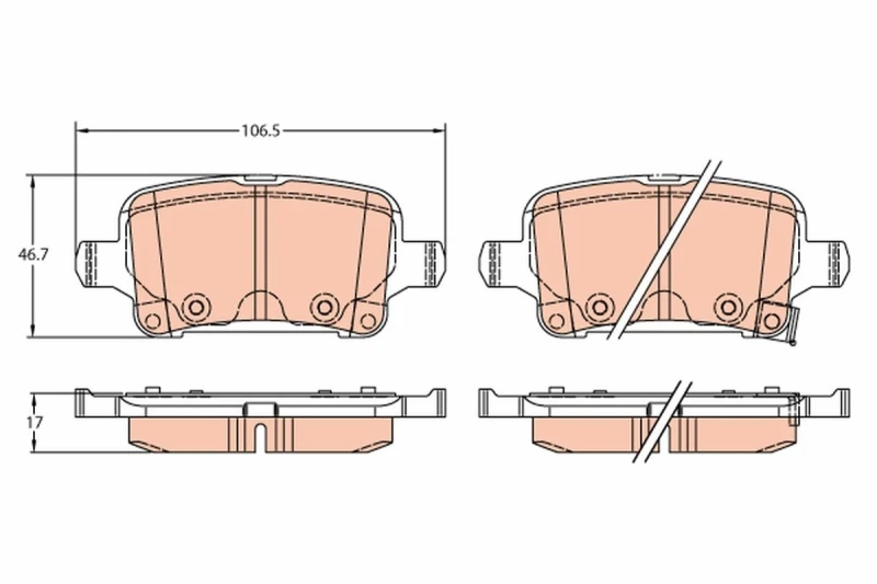 Image of Brake pad set TRW GDB2317