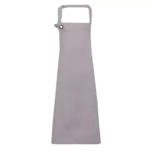 image of Premier Unisex Calibre Heavy Cotton Canvas Bib Apron (One Size) (Silver)