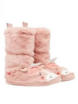 Image of Joules Girls Unicorn Padabout Luxe Slippers - Pink