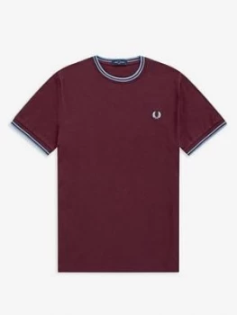 Image of Fred Perry Twin Tipped T-Shirt, Mahogany Size M Men