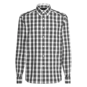 Image of Calvin Klein Windowpane Check Shirt - White / Black