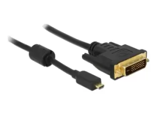 Image of DeLOCK 83585 video cable adapter 1m Micro-HDMI DVI-D Black