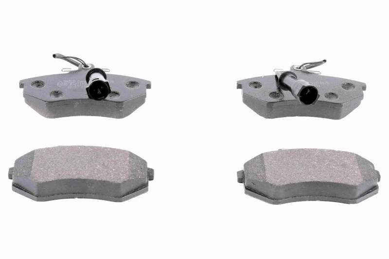 Image of VAICO V10-8170 Brake pad set Front Axle, incl. wear warning contact, Q+, original equipment manufacturer quality Brake Pad Set,disc brake (402)