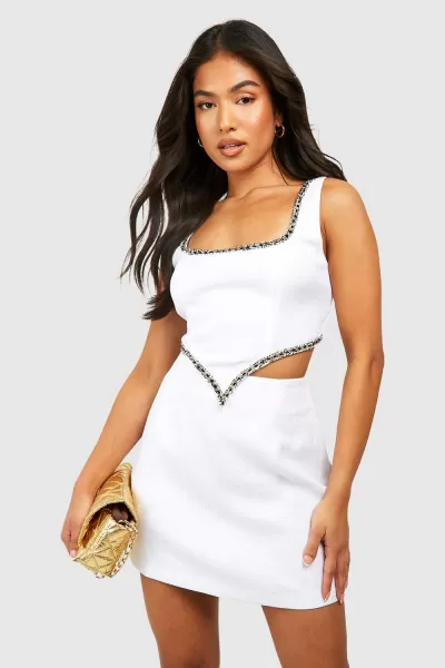 Image of Petite Boucle Mini Skirt