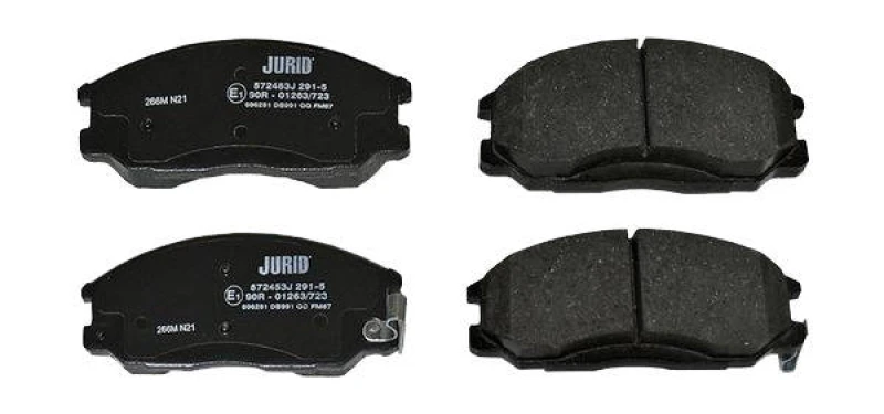 Image of JURID 572453J Brake pad set with acoustic wear warning, without accessories Brake Pad Set,disc brake (402)