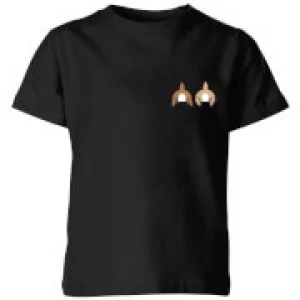 image of Disney Chip And Dale Backside Kids T-Shirt - Black - 11-12 Years