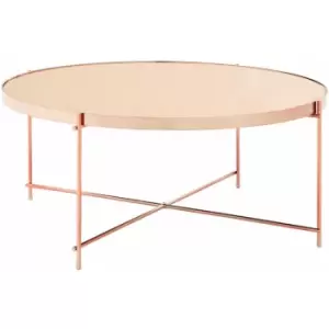 Image of Allure Pink Mirror Coffee Table - Premier Housewares