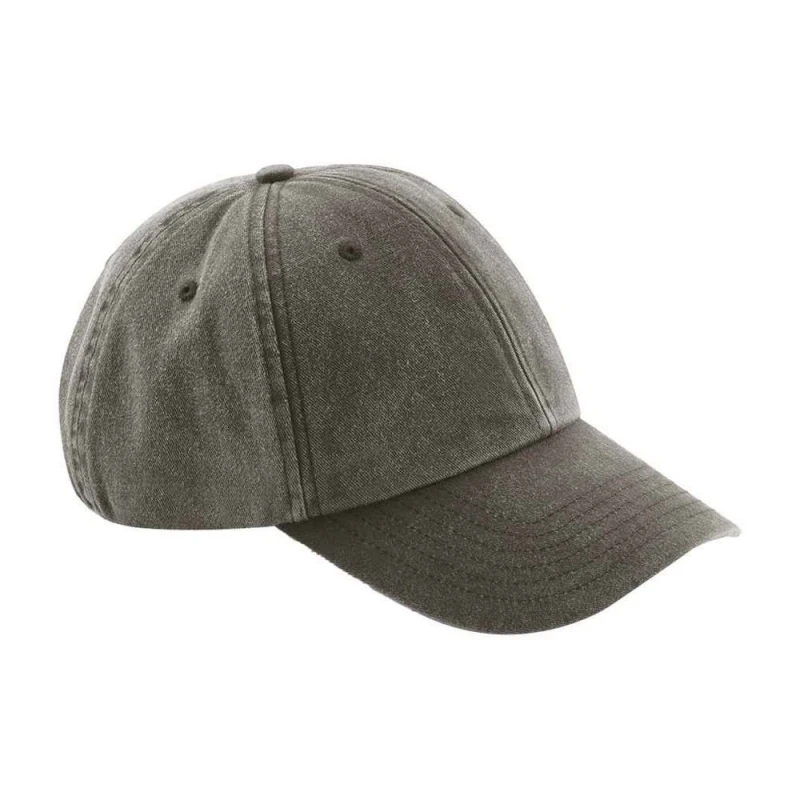 Image of Beechfield Beechfield Men Vintage Low Profile Cap in Brown Brown One Size Male 5063470573660