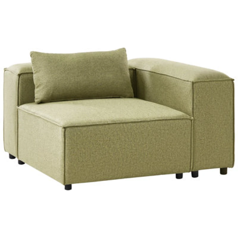 Image of Beliani Corner Seat Brande Fabric Light Green Symmetrical