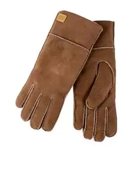 image of Just Sheepskin Charlotte Gloves - Tan, Size L, Women