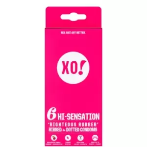 image of FLO XO! Righteous Rubber Condoms - Hi-Sensation (Various Options) - 6 Condoms