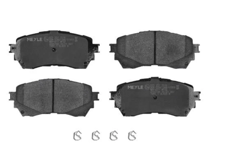 Image of MEYLE 025 257 2516 Brake pad set Front Axle, prepared for wear warning indicator, Original Quality, with anti-squeak plate Brake Pad Set,disc brake (