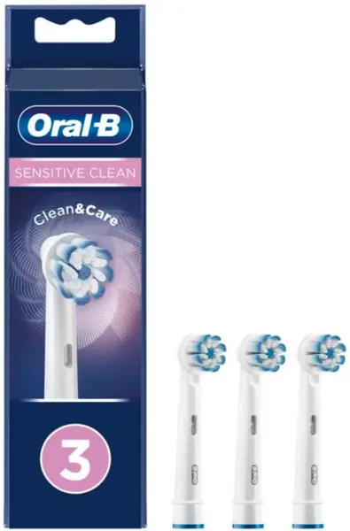 Oral B Sensitive Clean Electric Toothbrush Replacement Heads 3Pcs