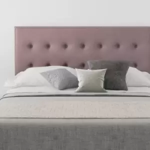 Image of Presley Upholstered Headboard, Plush Velvet, Blush - Headboard 60cm Size Single (90x190)
