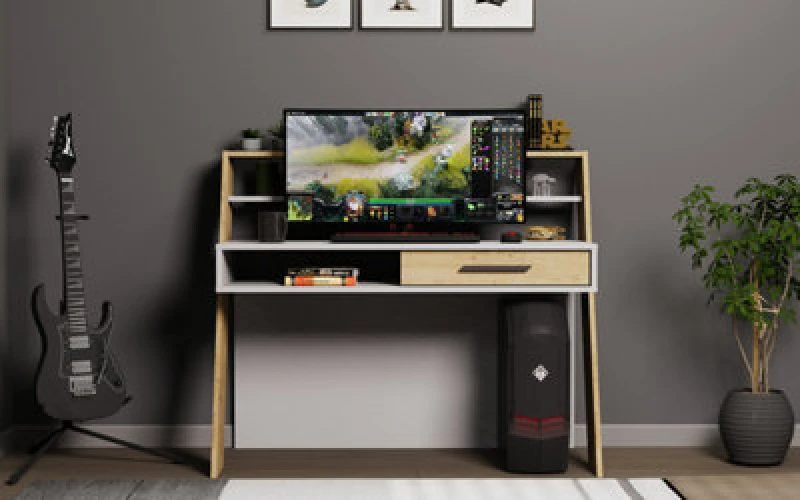 Image of Decorotika Soho Computer Desk White Oak