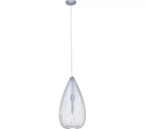 Image of INTERIORS by Premier Lavis Teardrop Pendant Ceiling Light - Silver