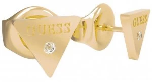 image of Guess Miniature Gold PVD Stainless Steel Triangle Stud Jewellery